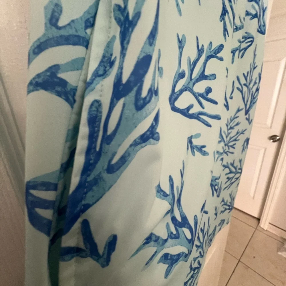 Stella Parker Blue Coral Print Dress - Picture 5 of 5